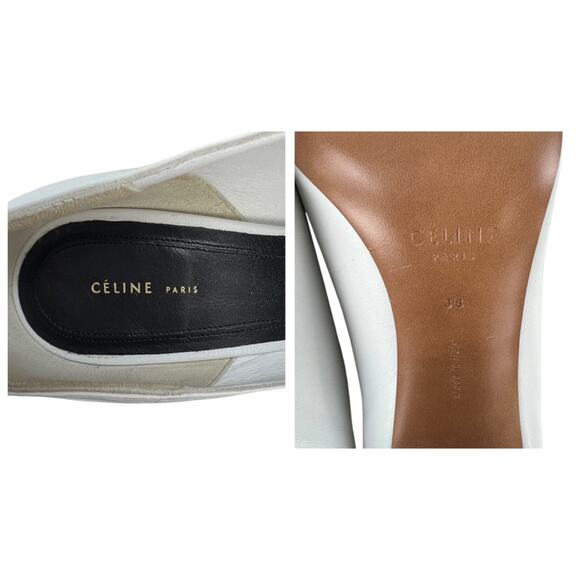 Celine White Block Heels - Picture 6 of 7